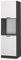 Vicco Herdumbauschrank Fame-Line, Herdschrank, Weiß Landhaus/Anthrazit, 60 cm offen