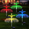 4 Pack Solar Garden Lights Outdoor, Christmas Decoration Outdoor 7 Color Changing Waterproof Solar Garden Ornaments Star Jellyfish Decorative Solar Lights for Christmas Garden Yard Pathway Lawn Party