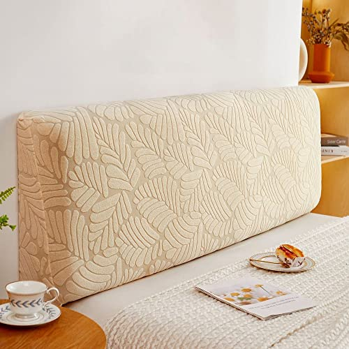 WSGJHB Bett Kopfteil Bezug, Strecken Weicher Staubdichte Hussen für Schlafzimmer, Betthusse für das Kopfteil 210-240 cm Beige
