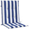 vidaXL Niedriglehner Auflage 6 STK., Sitzkissen für Gartenmöbel Hocker Ottomanen, Wasserabweisendes Sitzpolster, Sitzauflage Stuhlauflage, Blau Weiß Gestreift Stoff