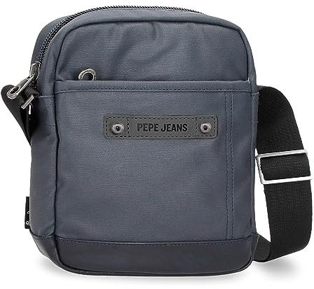 Pepe Jeans Hatfield Umhängetasche Mittelgroß Blau 17x22x6 cms Polyester, blau, Talla única, Mittelgroße Umhängetasche
