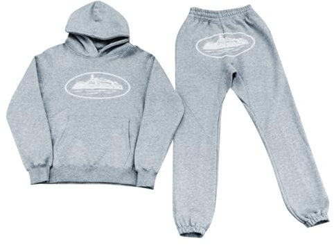Men’s Full Tracksuit Set Athletic Full-Zip Hooded Running Tracksuit with Pockets Sports Casual Sweat Suit Warm Up Two-Piece Set Sweatsuits Sets Sport Lounge Wear Christmas