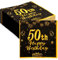 ZOCONE 60 Pcs 50th Birthday Napkins Black and Gold 50th Birthday Table Decorations for Men Women Disposable 50th Birthday Party Napkins Happy 50th Birthday Party Supplies Table Decor(50th, 60PCS)