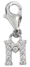 Depesche 11785-025 Charms Express yourself - Anhänger für Halsketten und Armbänder, Buchstabe M, versilbert, als kleines Geschenk