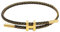 H Bracelet Or et Noir Tressé Acier Bracelet Personnalisé Femme Bracelet Titane Femme Bracelet Personnalisé Homme Cadeau pour Femme, Amoureux, Amis, Famille (Noir)