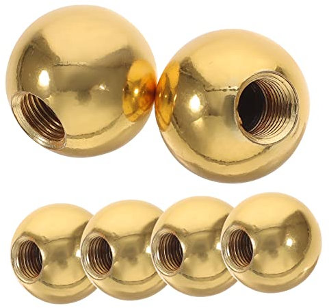 Hemobllo 6 Lampenaufsatzkappen aus Metall mit 25mm Innengewinde Goldfarben Einfach zu Montieren für Steh und Wandlampen