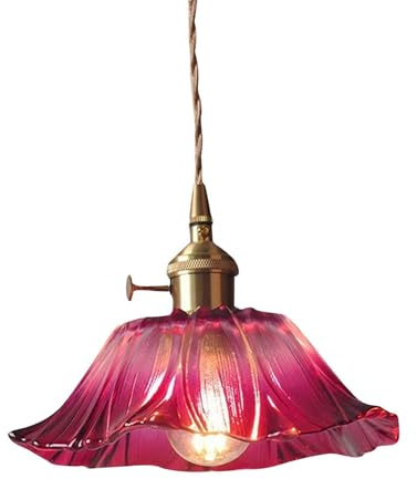 Baoblaze Moderne Pendelleuchte, dekorative Luxus-Pendelleuchte, Hängelampe, Blumen-Kronleuchter für Bartheke, Schlafzimmer, Wohnzimmer, Lila Klein