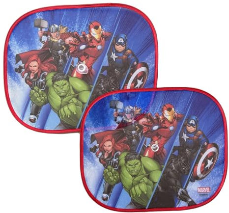Pareja de parasoles laterales para niños Avengers Marvel, 44 x 35 cm, protección UV