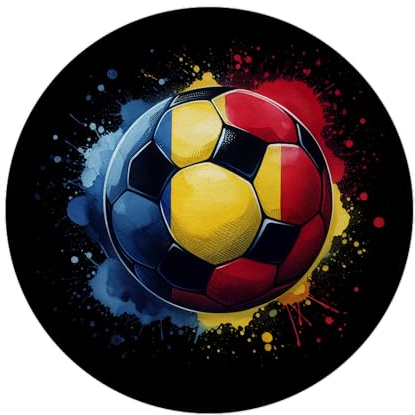 Fußball Rumänien Flagge Magnet rund EM 2024 Fanartikel Rot-Gelb-Blau Sport Begeisterung Ballspiel Liebhaber Länder Magnet
