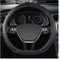NOKRGQW Lenkradbezug Auto Lenkradabdeckung D Form Für VW Golf 7 2015 Blau Mikrofaserleder 38 cm