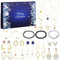 Adventskalender Schmuck 2024 Damen Weihnachtskalender 24 Halskette Armband Ringe Ohrringe Überraschungen Geschenke Frauen Ehefrau Mutter (Gold B)