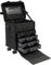 Make up Koffer, Schwarz Kosmetikkoffer groß mit Aufbewahrungsschubladen, Multifunktional Kosmetik Trolley Reisetrolley Makeup Friseurkoffer Beauty Case Schminkkoffer