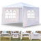Robustes Carport-Zelt mit abnehmbaren Seitenwänden und Fenstern, 25,4 x 25,4 cm, kommerzielle Party, Hochzeit, Pavillon, Unterstand