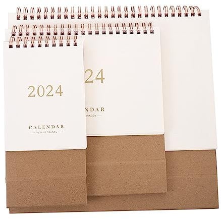 Operitacx 3stücke Stehkalender Tischkalender Flip Kalender Dekorativer Kalender Für Büro Schreibtisch Dekoration Umklappbar Mit Notizfeldern