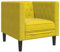 vidaXL Chesterfield Sessel, Loungesessel mit Knopfheftung, Polstersessel Relaxsessel für Wohnzimmer, Clubsessel Cocktailsessel Sofa, Gelb Samt