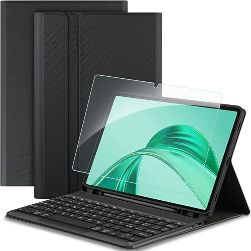 EasyAcc Cover per Honor Pad X8a 11 Pollici 2024 con Pellicola Protettiva, [Tastiera Italiana], Custodia Protettiva Rimovibile con Portapenne, Nero