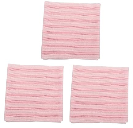 DEARMAMY 3stücke Rückenpeeling-handtuch Duschtuch mit Peelingfunktion Körperpeelingtuch für Hautreinigung und Porenpflege Hochwertiges Material für Strapazierfähige und Hautfreundliche