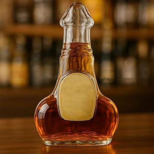 Funny Bottiglia Whisky 10oz Decanter Vetro Creativo Bottiglia Vino Vuota A Forma Bottiglia Dispenser Liquori Con Design A Prova Perdite Decorazione Tavolo Unica Feste Casa Bar Regalo Scherzo Per Uomo(