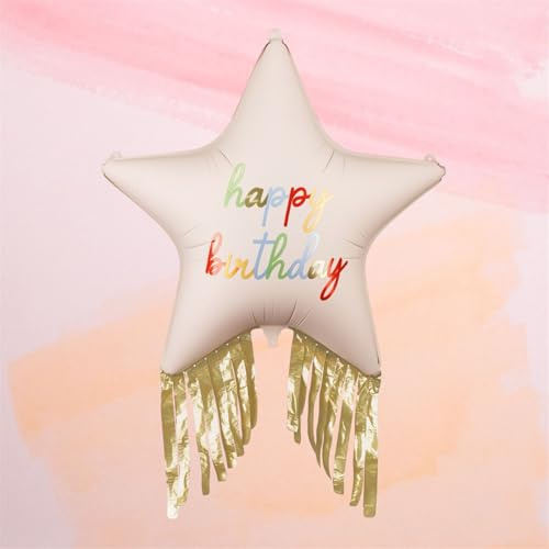 Gold Foil Birthday Star Balloon – Shiny Gold Balloon for Party Decorations, Cake Table Backdrop or Photo Prop