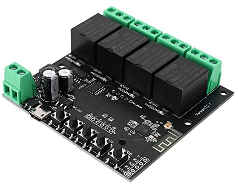 Quystetes Tuya Switch - Módulo de interruptor WiFi de 4 canales, relé inalámbrico, aplicación Smart Life, control remoto, temporizador inteligente para interruptor de hogar inteligente