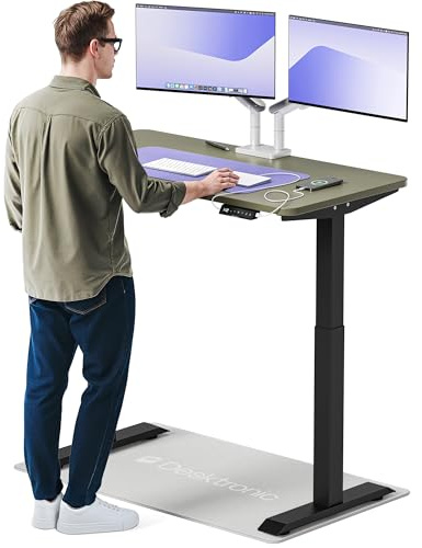 Desktronic HomeOne Standing Desk – 120 X 60 Cm Height Adjustable Desk With Dual Motor, Touchscreen Controller, Usb/usb-c Ports, And 3 Memory Presets – Modern Office Desk For Home Or Work