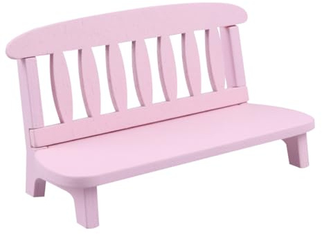 iplusmile Maquette De Mini-canapé Bois Décor De Chambre Vintage Chaise Décorative Rose