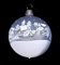 Ornex Set Ornamentali (Ø 7cm) in Vetro soffiato e Decorato a Mano per Albero di Natale Decorazioni, Bianco, 3 Sfere Ø 7 cm, 3 unità