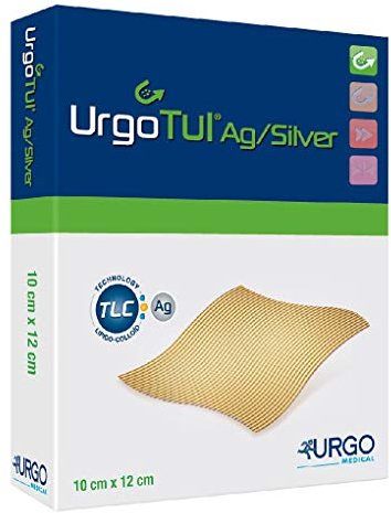 urgo 507588 Verbände, Urgotül, 10 cm x 12 cm, Silber (10-er pack)