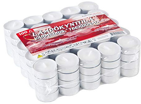 Hillfield® 1000 St. Teelichter weiß , 4 Std. Brenndauer , Kerzen , Lichter , im Flatpack oder Beutel