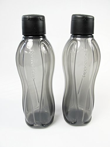 TUPPERWARE To Go Eco 1,0L schwarz (2) C138 Trinkflasche Easy Flasche Ökoflasche