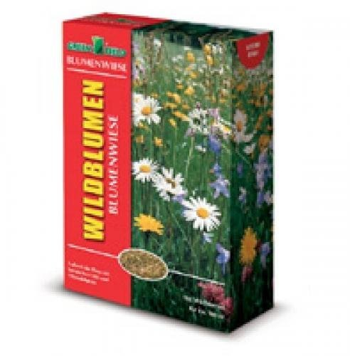 Greenfield Wildblumen-und Kräuterwiese mit Gräsern 10kg, Rasensamen, Rasensaat