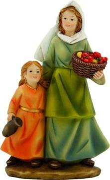 Unbekannt Krippenfiguren Mutter mit Kind geeignet für 9cm Figuren