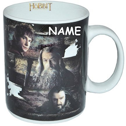 alles-meine.de GmbH Tasse groß - Hobbit Gollum - Herr der Ringe - Porzellan/Keramik - incl. Name - Trinktasse mit Henkel - Becher Porzellantasse Tassen für Kinder Mädchen Junge..