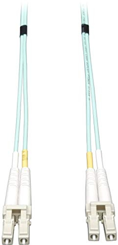 Tripp Lite Duplex Multimode 50/125 OM3 Fiber Patch Cable, LC/LC Connectors, Up to 10 Gigabit Speeds, Aqua LSZH, 10 Feet / 3 Meters, Lifetime Warranty (N820-03M)