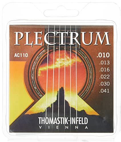 Thomastik Cuerdas para Guitarra Acústica Plectrum Acoustic Series juego AC110 Extra Light .010-.041 sin niquel