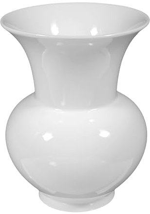 Königl. Tettau Vase Amphore 19 cm, Porzellan, Rund, Weiß, Klassisch, Handgefertigt