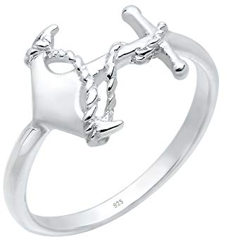 Elli Ring Damen Anker Symbol Maritim Verspielt aus 925 Sterling Silber