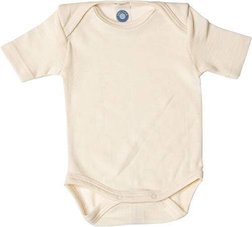 Cosilana, Baby Body Kurzarm, 70% Wolle, 30% Seide