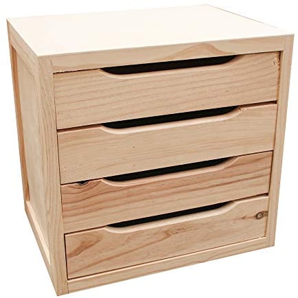 Astigarraga Cajonera Natura de Madera de 4 cajones 39x37,5x30cm