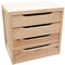 Astigarraga 4Caj-Blna40 - Cassettiera in legno massiccio di pino naturale
