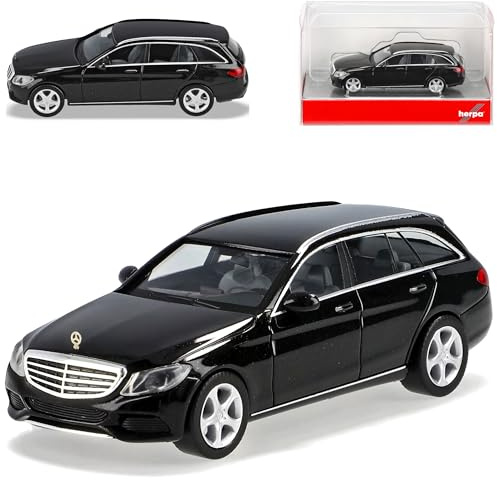 Mercedes-Benz C-Klasse Elegance Kombi Schwarz W205 Ab 2014 H0 1/87 Herpa Modell Auto