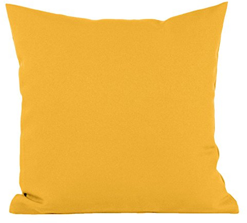Hans-Textil-Shop Kissenbezug Polyester - Kissen, Kissenhülle, Kopfkissen, Dekokissen, Sofakissen, Couchkissen, Pflegeleicht, Bügelfrei (40x40 cm, Gelb)