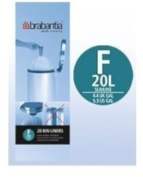 3 x Bin Liner 20 Litre, F 20pcs Bags White (Pack of 3)