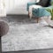 Livabliss Bangkok Wohnzimmer modern – Abstrakt Design in Marmor Optik für Wohnzimmer 200x274 cm, Esszimmer, Schlafzimmer - Marmor groß, weicher Kurzflor in Grau, Weiß, Holzkohle