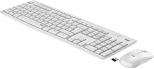 Logitech MK295 Silent Combinación de Teclado y Ratón Inalámbricos con SilentTouch, Seguimiento Óptico, Tecnología Inalámbrica sin Demoras, 90% Menos de Ruido, QWERTY Español, Blanco