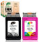 COLORETTO 62XL für HP 62 XL für HP Officejet 200 200c 250 258 5740 5746 8040 Envy 5540 5541 5543 5547 5548 5549 5642 5665 8005 Wiederaufbereitete Patronen (1 Schwarz 1 Farbe)
