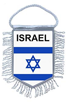 Akachafactory Mini banner flag pennant window mirror cars country banner israel