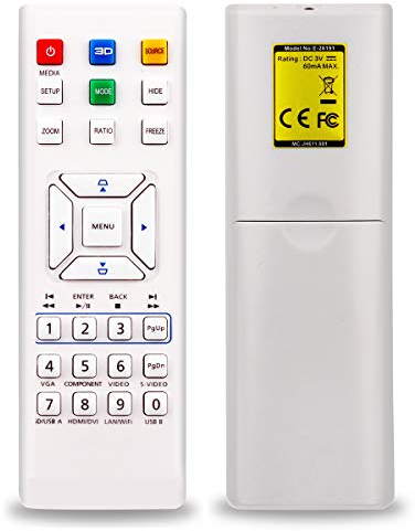 Aimdio MC.JH611.001 Beamer Fernbedienung Für ACER H5380BD H5382BD H6510BD H6517ABD H6517BD H6517ST H6520BD H7532BD H7550BD H7550BDz H7550ST P1173 P1500 P6200 P6600 P6500 Projektor