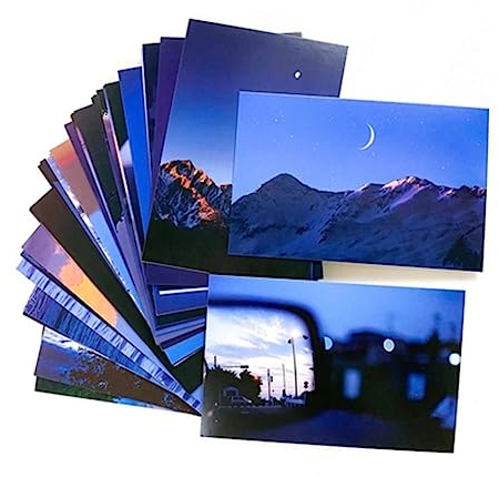 30 Stück 1 Set Reise-Postkarten Landschaft Postkarten Geschenk Blanko Postkarten (Sternenhimmel)