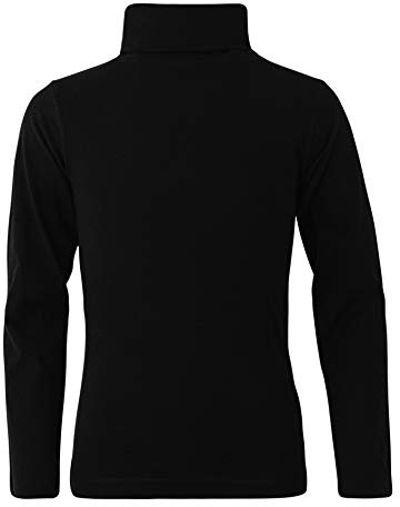 Girls Kids 100% Cotton High Neck Long Sleeve Polo Tops Turtle Roll Neck Top Basic Age 2 to 13 yrs (9/10 yrs, Black)